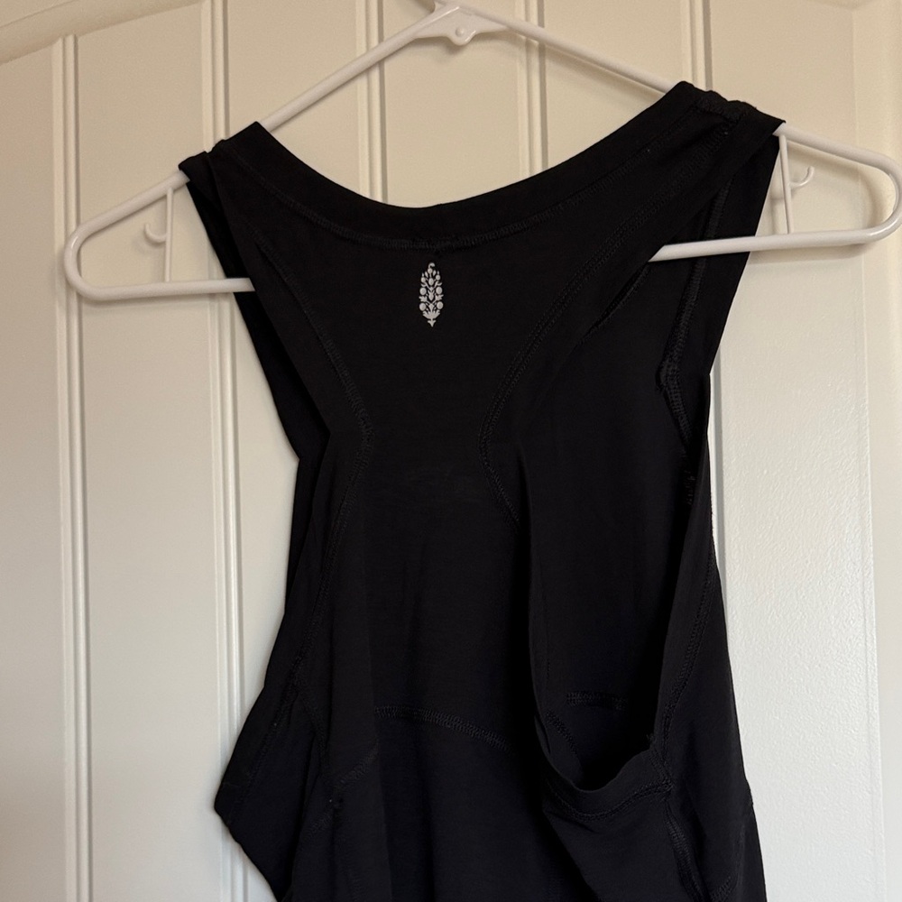 Free People Black Ribbed Racerback Tank - Picture 4 of 4